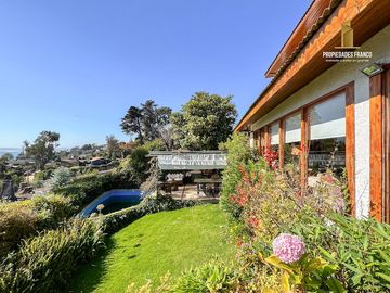 CONCON VENTA CASA 4D 3B VISTA MAR JARDÍN PISCINA LAS ELENAS