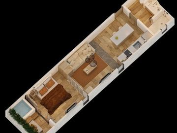 Departamento de 1 Recamara 1 Baño en Aldea Zama, con Jacuzzi Privado