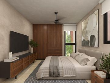 Departamento de 1 recámara con flex en venta en Montes de Amé, Mérida Norte.