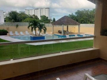 Departamento en PB, acceso directo a la alberca, gran ubicación en Cancún.