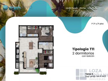 Departamento 2 dormitorios a estrenar con balcon