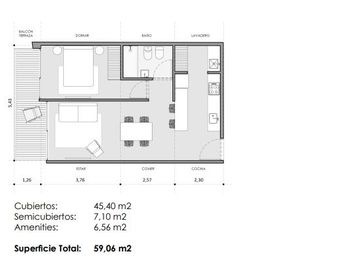 Venta Departamento Dos ambientes con balcón en Almagro Lavalle 4000 En Pozo UF 304