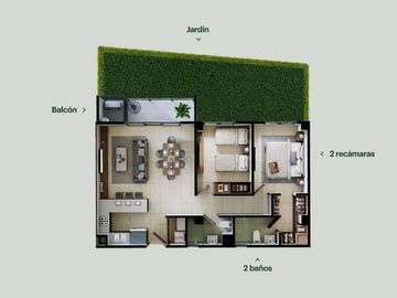 Departamento en VENTA planta baja con jardin GAIA carr nacional Monterrey