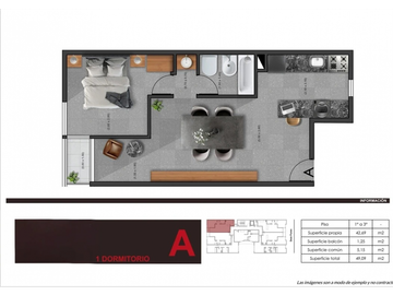 VENTA EN B ALBERDI CORDOBA- DEPARTAMENTOS EN POZO-1 DORM