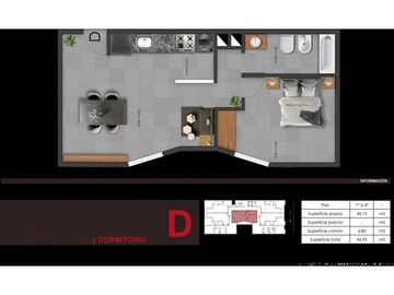 VENTA EN B ALBERDI CORDOBA- DEPARTAMENTOS EN POZO-1 DORM