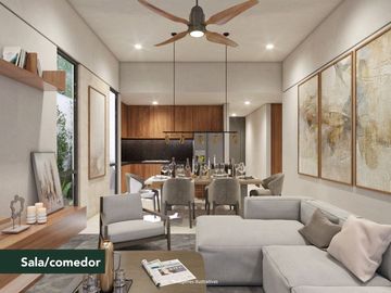 CASA EN VENTA EN MERIDA DE UNA PLANTA EN PRIVADA  FIORA CONKAL