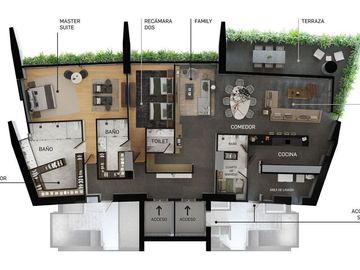 EXCLUSIVO DEPARTAMENTO EN VENTA PARQUE LA MEXICANA 2 a 4 RECÁMARAS LUJO SANTA FE