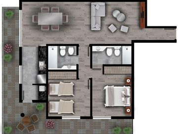 VENTA/ FINANCIACION - Departamento - 2 dormitorios - Balcón y amenities - Martin, Rosario