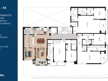 Venta departamento 3 ambientes en San Isidro muy luminoso