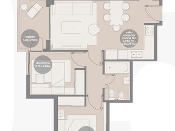 HERMOSO DEPARTAMENTO EN HUMAN ABASTO TOWER 3 AMBIENTES!!!!!