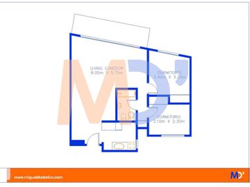 Venta departamento de 3 ambientes en Caballito