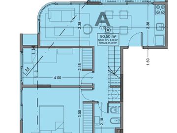 Penthouse tres ambientes a la Venta con terraza privada en el Centro de Wilde
