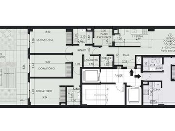 venta departamento 3 dormitorios patio lourdes