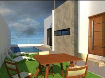 Casa con  alberca de un nivel en venta en Tequesquitengo, Jojutla