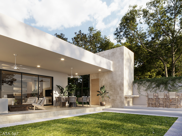 CASA EQUIPADA EN VENTA DE UNA PLANTA EN PRIVADA DZIDZIL-HA.