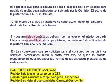Terreno en Las Victorias