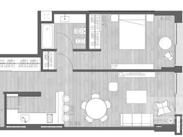 Departamento 2 ambientes a estrenar!!