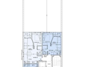 Departamento de 1 dormitorio al contrafrente en Balcarce 600