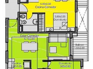 Venta de departamento 2 ambientes con balcón en Villa Dominico (31720)