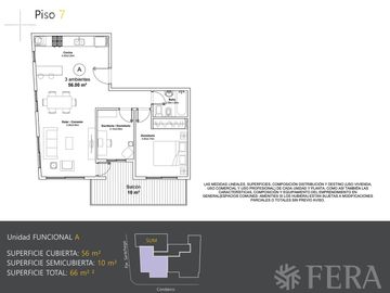 Venta Departamento 3 ambientes con balcon en Wilde