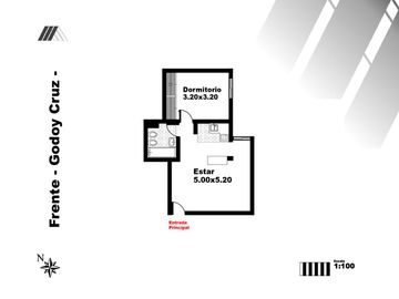 Departamento 2 ambientes en Palermo