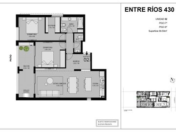 Departamento venta microcentro dos dormitorios balcón patio excl. con piscina y parrillero