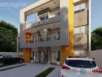 Departamento con patio y espacio vehiular