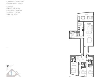 Departamento a estrenar de 4 amb   dependencia  en venta en   Infinity Towers - Olivos