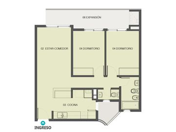 DEPARTAMENTO DE DOS DORMITORIOS - VENTA - AMENITIES Y SEGURIDAD 24HS - FISHERTON