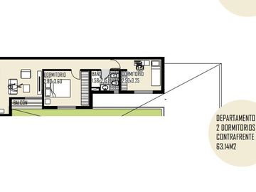 VENTA DEPARTAMENTO 4 PISO ECOSUSTENTABLE 2 DORMITORIOS CON VISTA NUEVA CORDOBA ASADORES Y TERRAZA