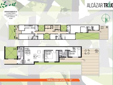 VENTA DEPARTAMENTO 4 PISO ECOSUSTENTABLE 2 DORMITORIOS CON VISTA NUEVA CORDOBA ASADORES Y TERRAZA