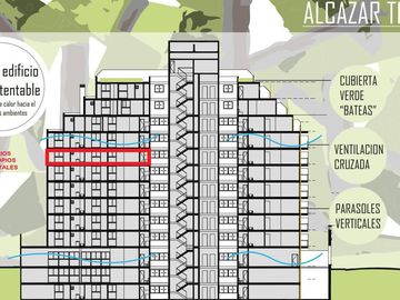 VENTA DEPARTAMENTO 4 PISO ECOSUSTENTABLE 2 DORMITORIOS CON VISTA NUEVA CORDOBA ASADORES Y TERRAZA