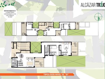 VENTA DEPARTAMENTO 4 PISO ECOSUSTENTABLE 2 DORMITORIOS CON VISTA NUEVA CORDOBA ASADORES Y TERRAZA