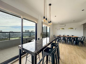Moderno 3 ambientes con parrilla propia y amenitites en Caballito