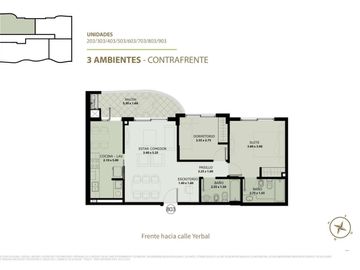 Moderno 3 ambientes con parrilla propia y amenitites en Caballito