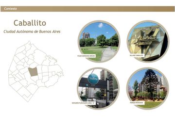 Moderno 3 ambientes con parrilla propia y amenitites en Caballito