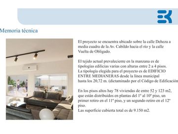 Venta Departamentos 3 ambientes en el barrio de Nuñez