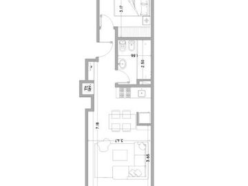Departamento Monoambiente de pozo en venta - 1 Baño - 32Mts2