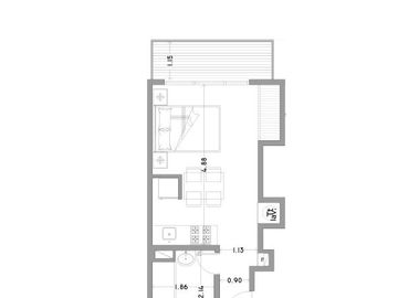 Departamento Monoambiente de pozo en venta - 1 Baño - 32Mts2