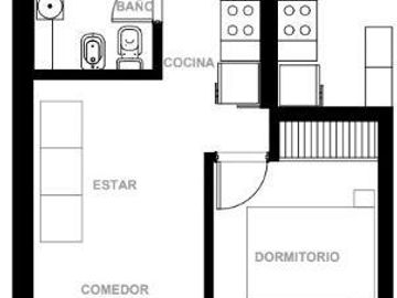 Departamento de 1 dormitorio. Centro