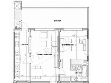 Departamento 2 ambientes en  Condominio Tortugas II