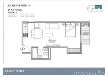 Departamento - Monoambiente - Balcón - Caballito - VENTA