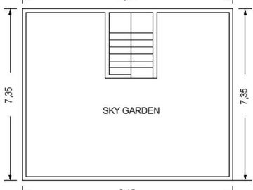 Departamento exterior en primer piso con Roof Garden.
