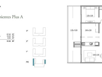 PRANA SAN ISIDRO- 2 amb. PLUS PB ,  opcional 3 ambientes