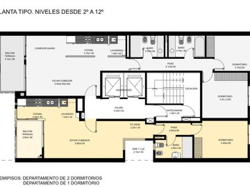 Departamento en  Echesortu, Rosario 2 dormitorios c/ amenities y cochera