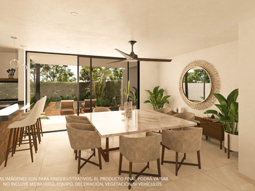 CASA EN VENTA EN PRIVADA CON AMENIDADES MERIDA CONKAL