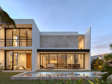 En venta casa de 4 recámaras en privada residencial zona de Tamanché