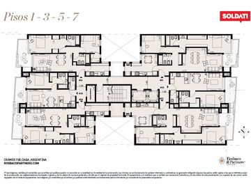 Departamento en venta 2 ambientes al contrafrente - Colegiales