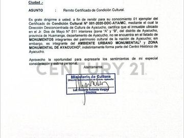 SE VENDE CASA COMO TERRENO  A  2 MIN PLAZA DE ARMAS DE HUAMANGA
