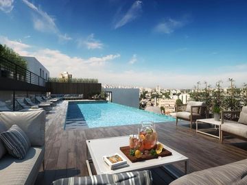 VENTA a estrenar. Monoamb de 46m2 con patio en edificio WH Coghlan